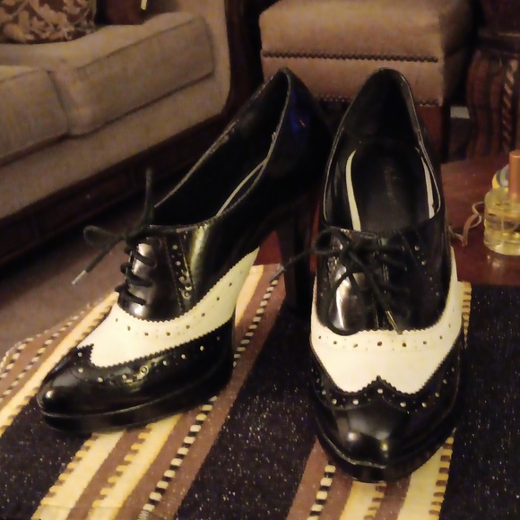 Shoes - Perforated Lace-up Wingtip Oxfords